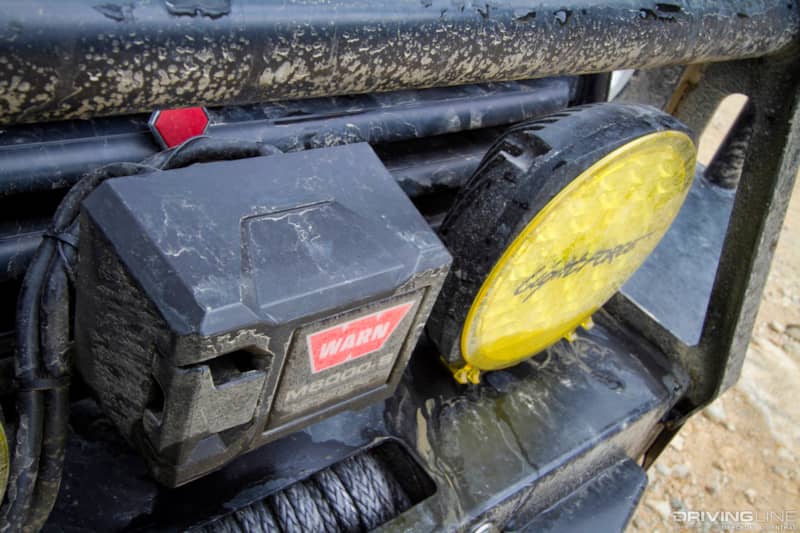 WARN M8-S winch on a bumper