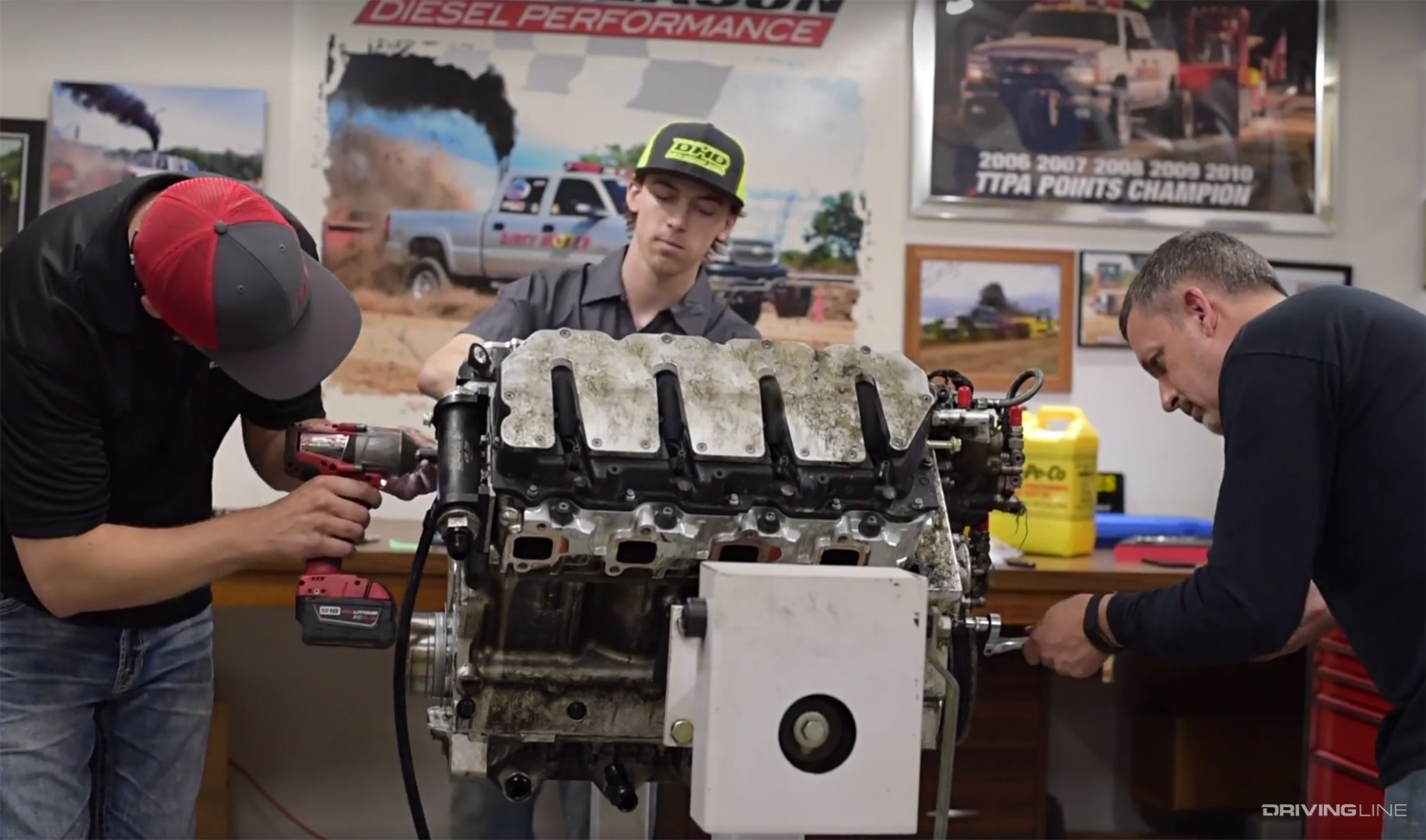 Taking apart Duramax engine