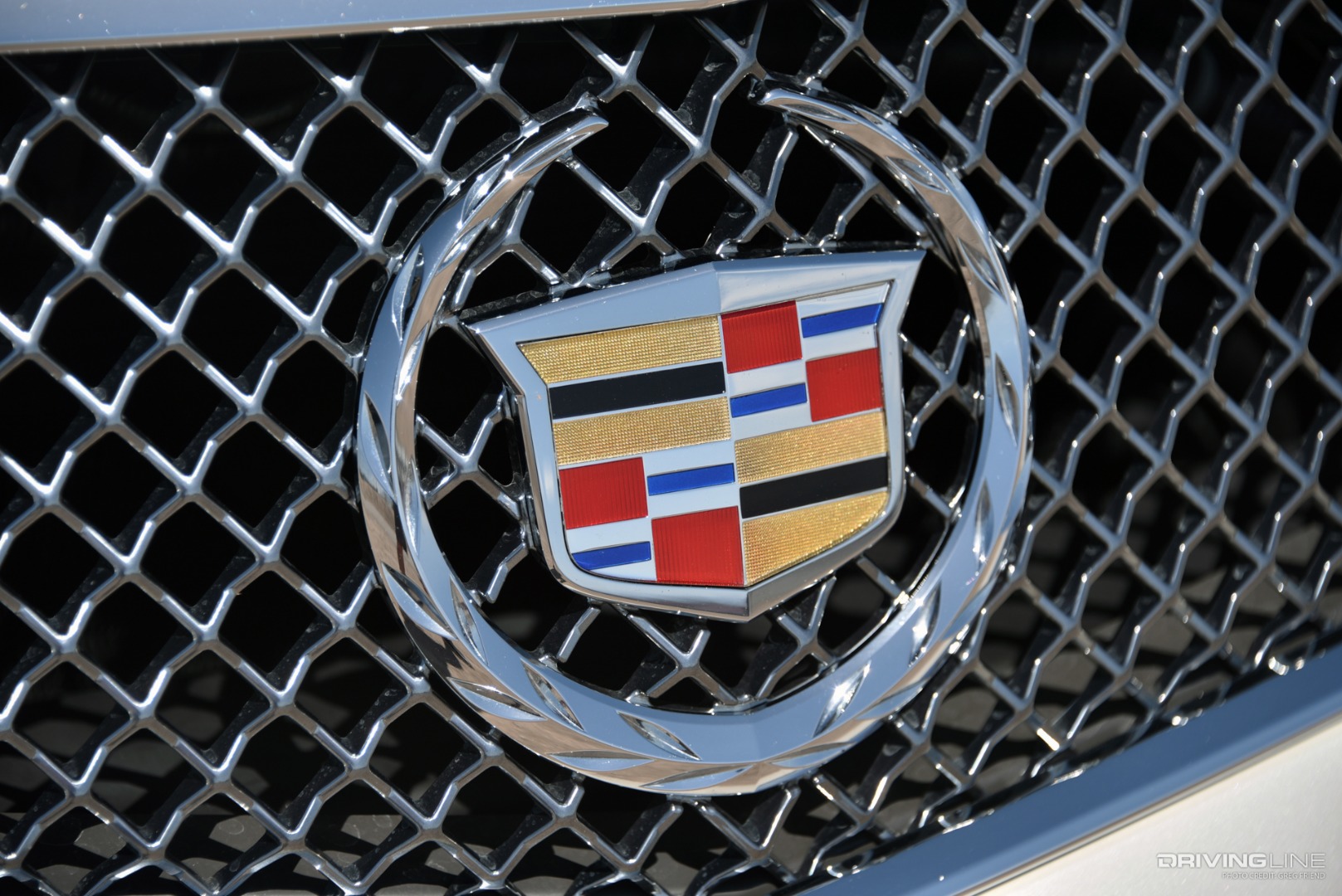 2012 Cadillac Logo on front grille of CTS-V