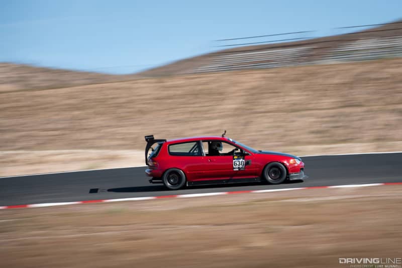 Honda Civic on the track