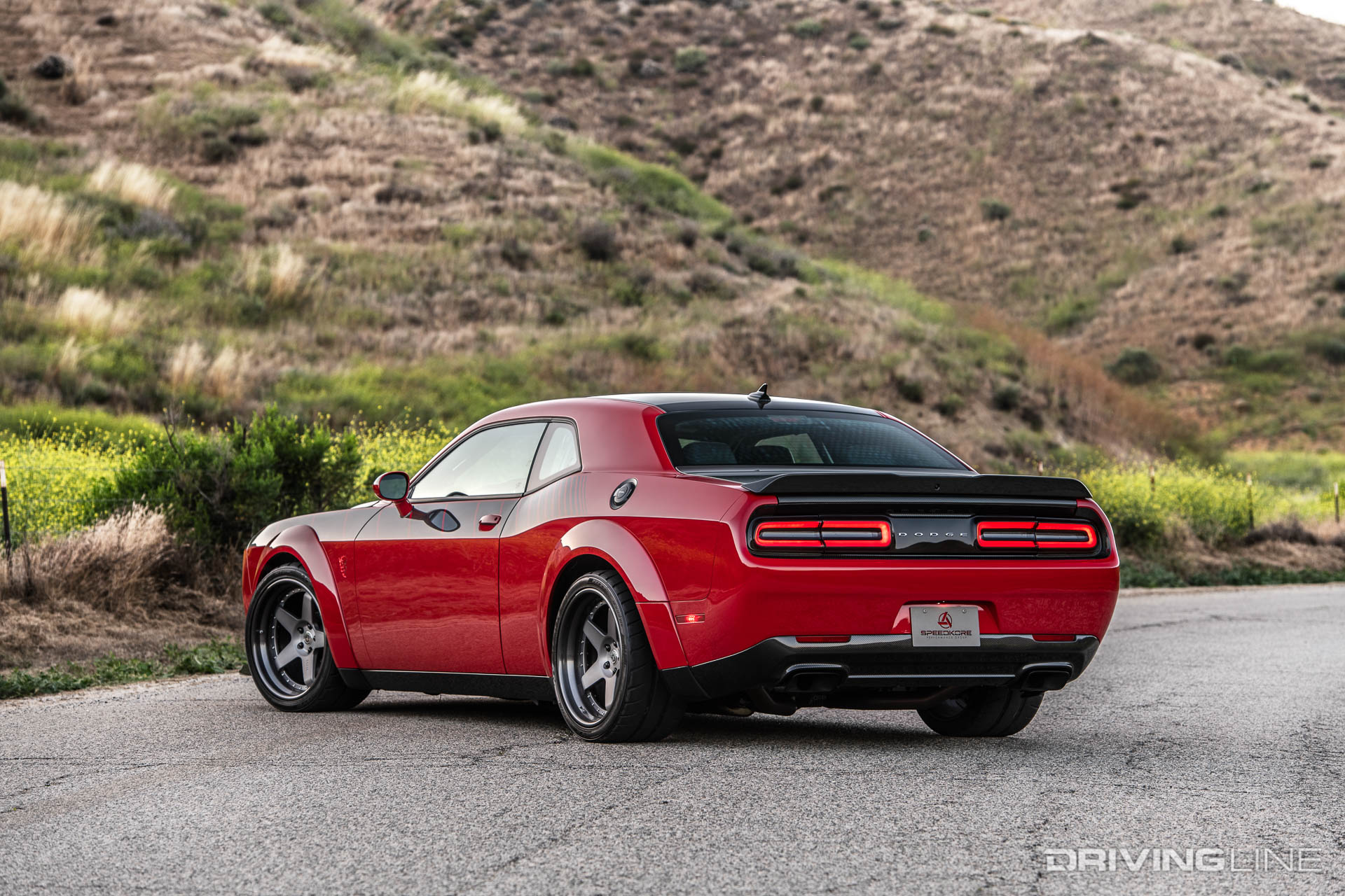 Rear of SpeedKore Big Machine Dodge Demon
