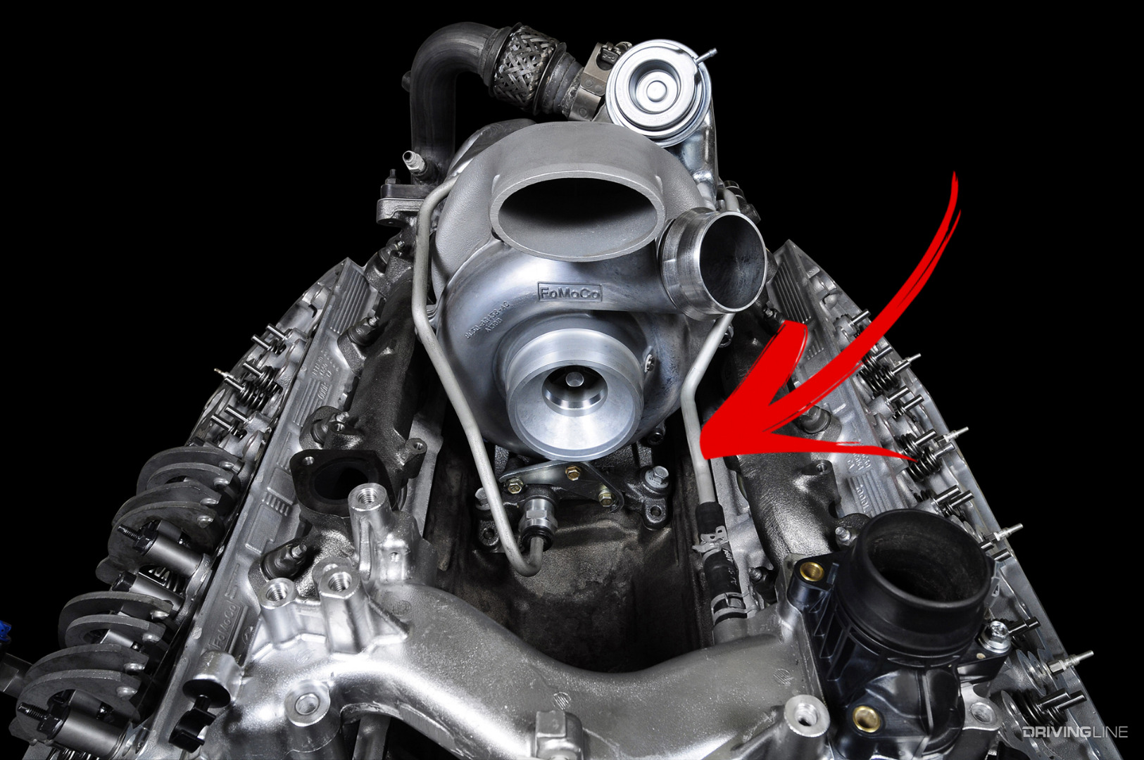 2011 Ford Power Stroke Turbo Coolant Line