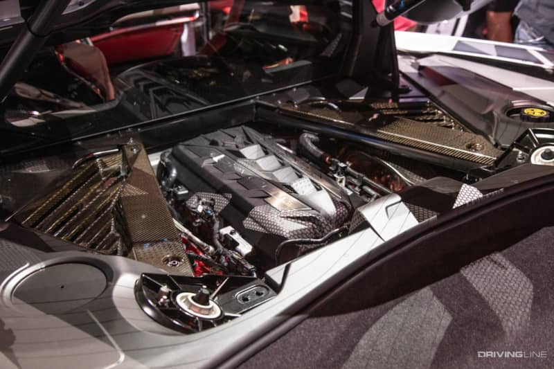 2020 Chevrolet Corvette Stingray LT2 V8 engine compartment