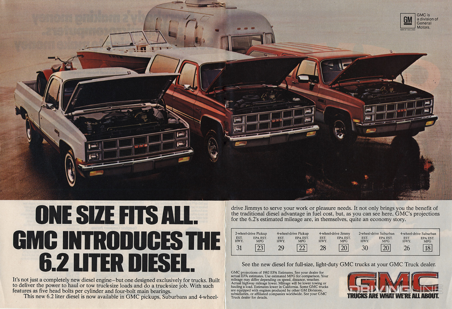 GM 6.2L diesel print ad