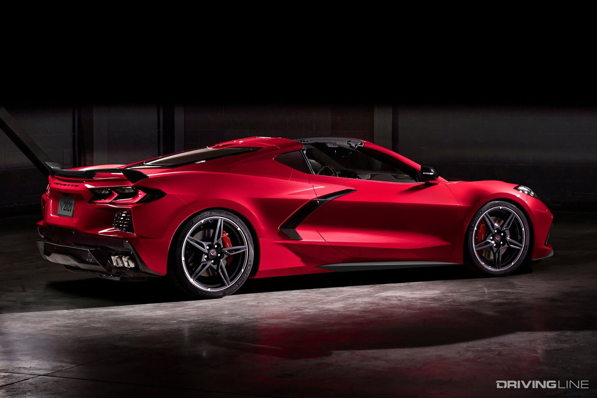 side of 2020 C8 Corvette
