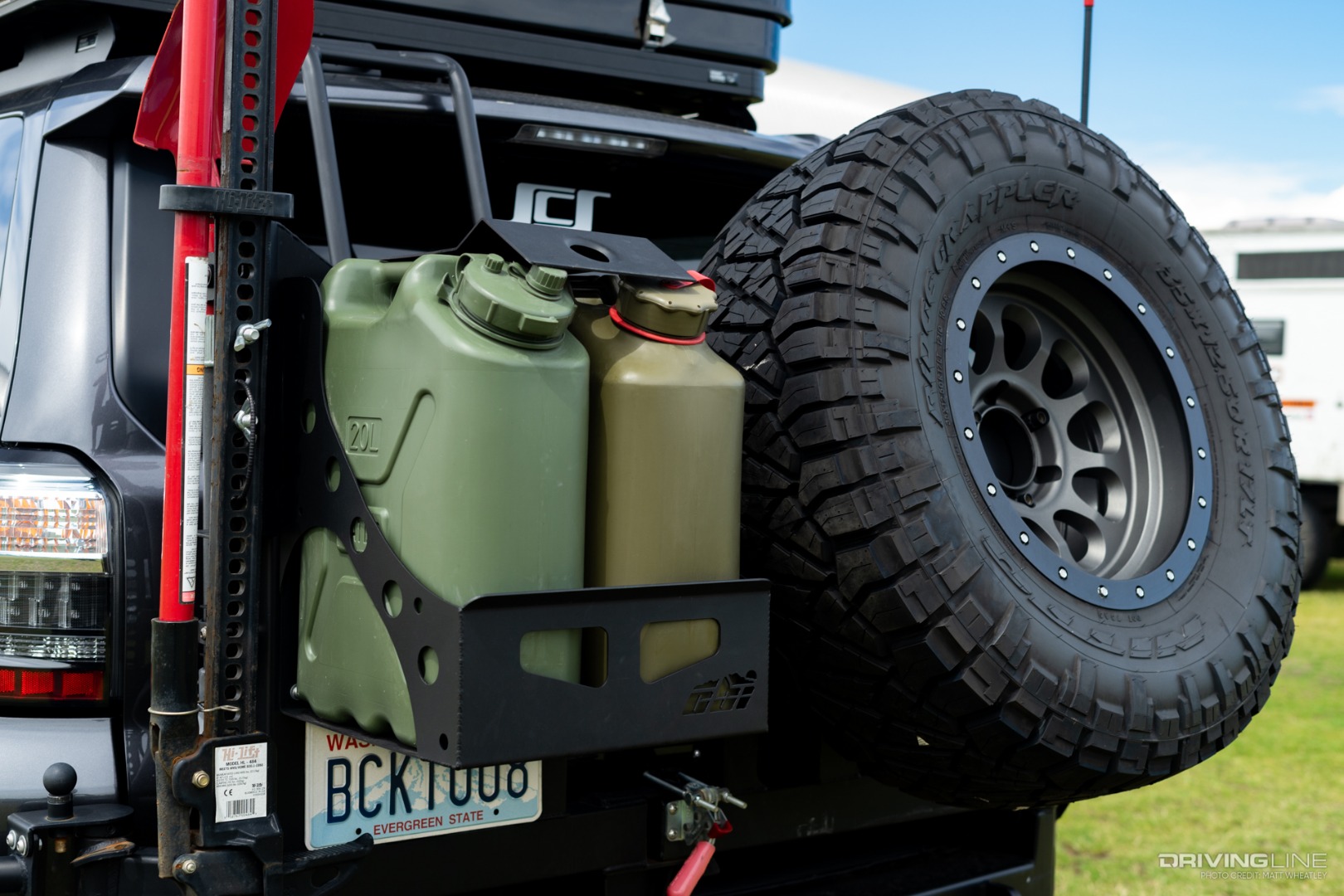 Scepter tanks and spare Nitto Ridge Grappler on the back on a 4Runner