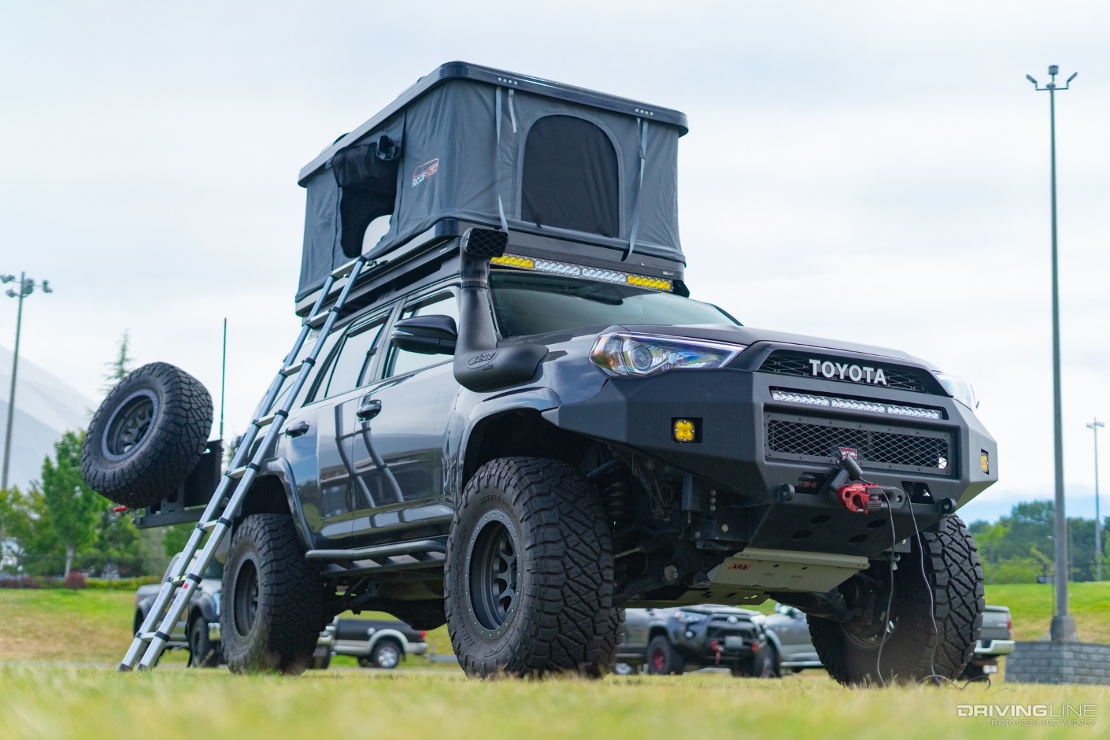 Toyota 4Runner with a rooftop tent