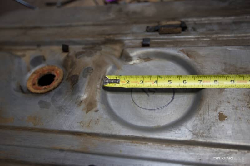 Fuel tank measurement for cutting