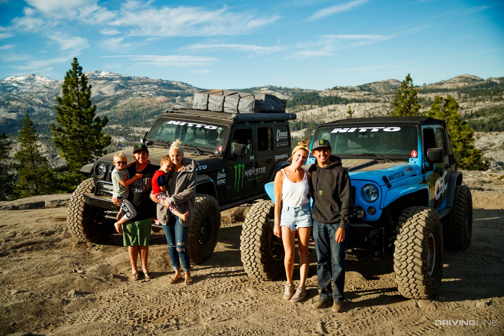 Casey and Cody Currie with their Jeeps