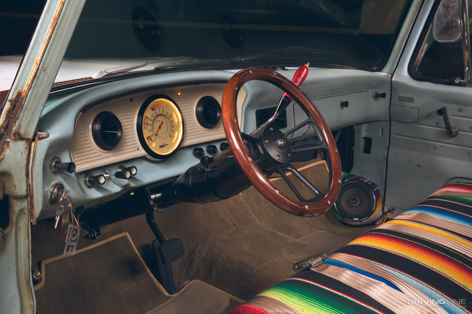 Interior of 1961 Ford F100