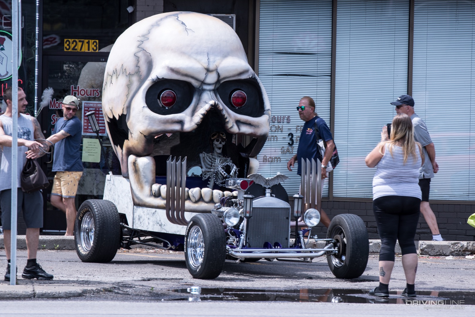 Hot Rod Skull displayed at the Woodward Dream Cruise