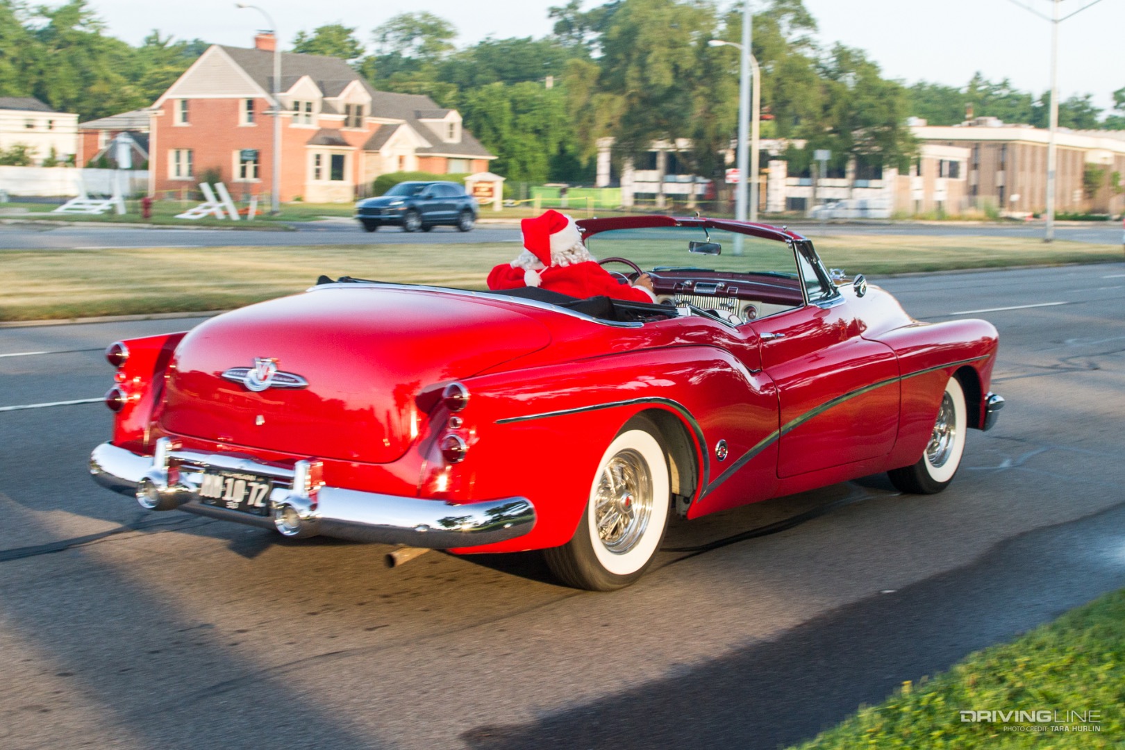Santa Clause drives a Buick at Woodward Dream Cruise