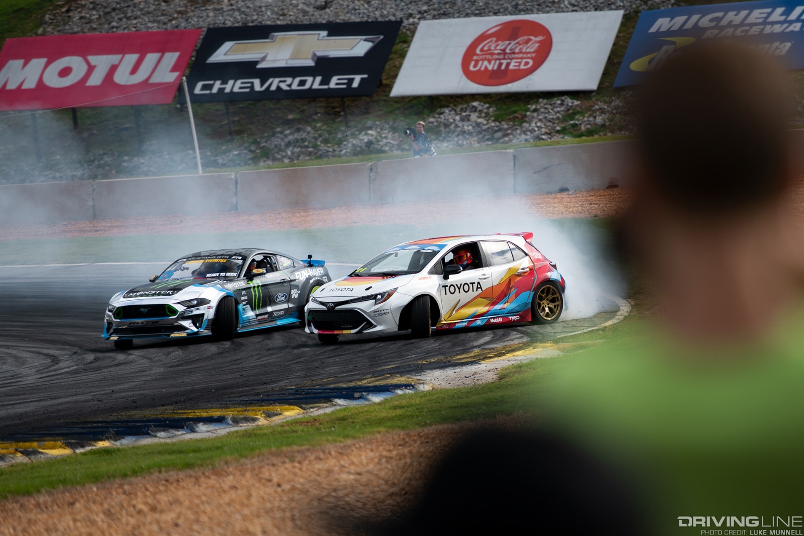 Gridlife South Road Atlanta Vaughn Gittin Jr and Ryan Tuerck tandem drift