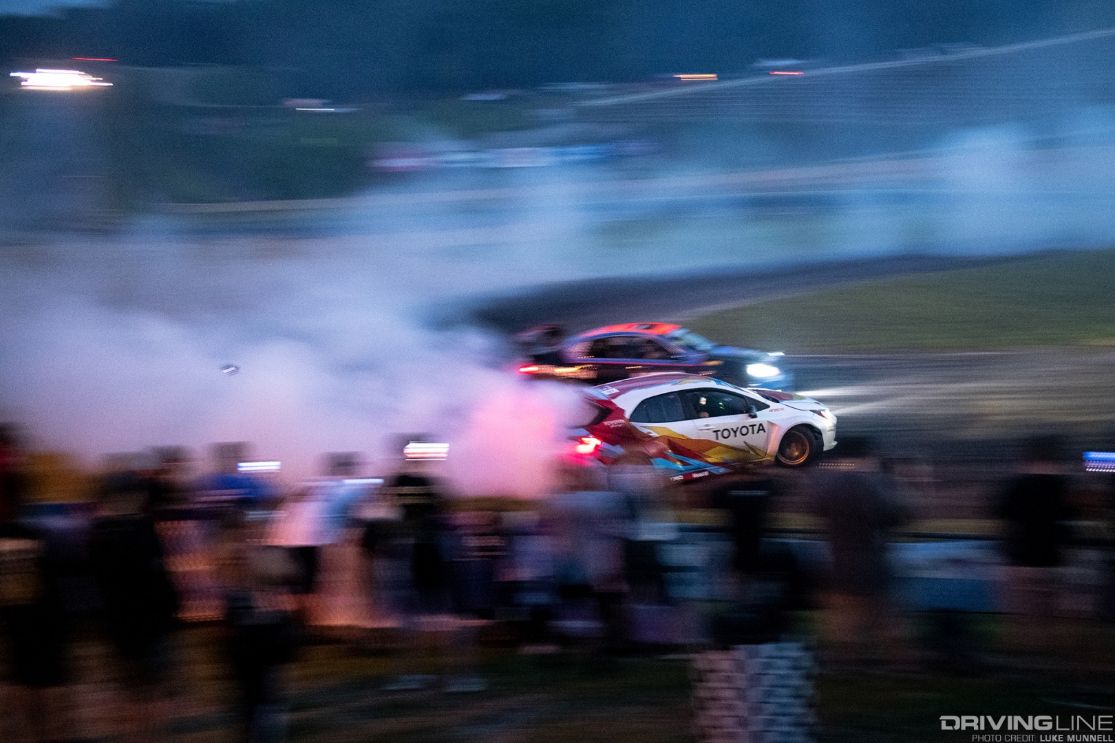 Gridlife South Road Atlanta Ryan Tuerck Chris Forsberg tandem sunset drift