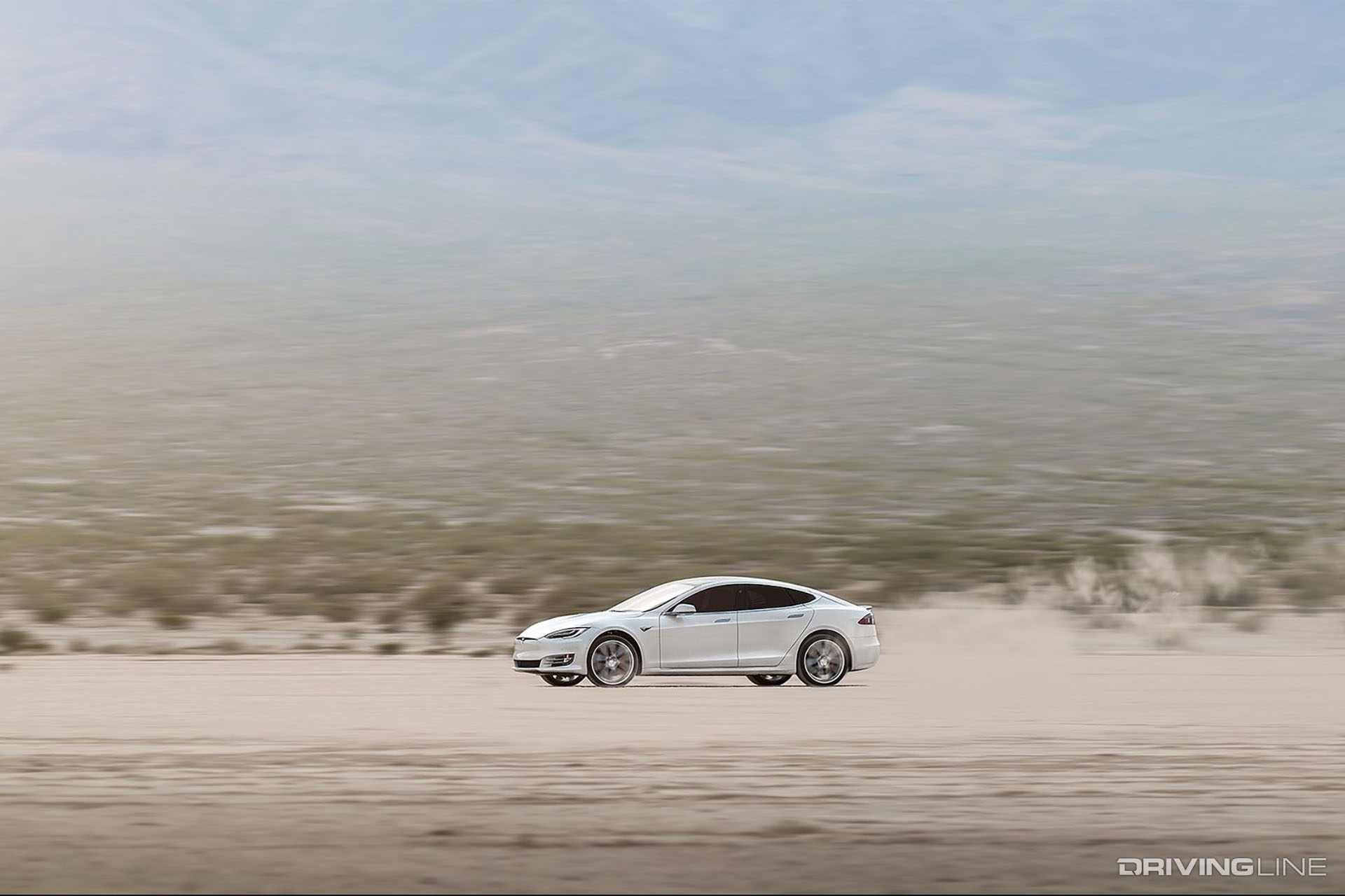 Tesla Model S White Desert