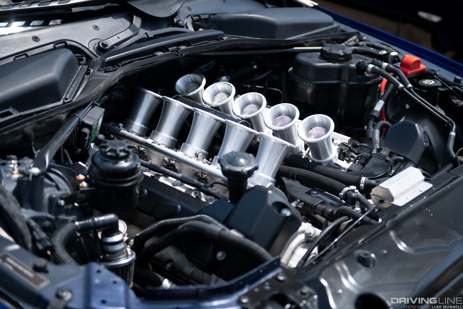 Big SoCal Euro BMW M5 S85 V10 engine ITBs