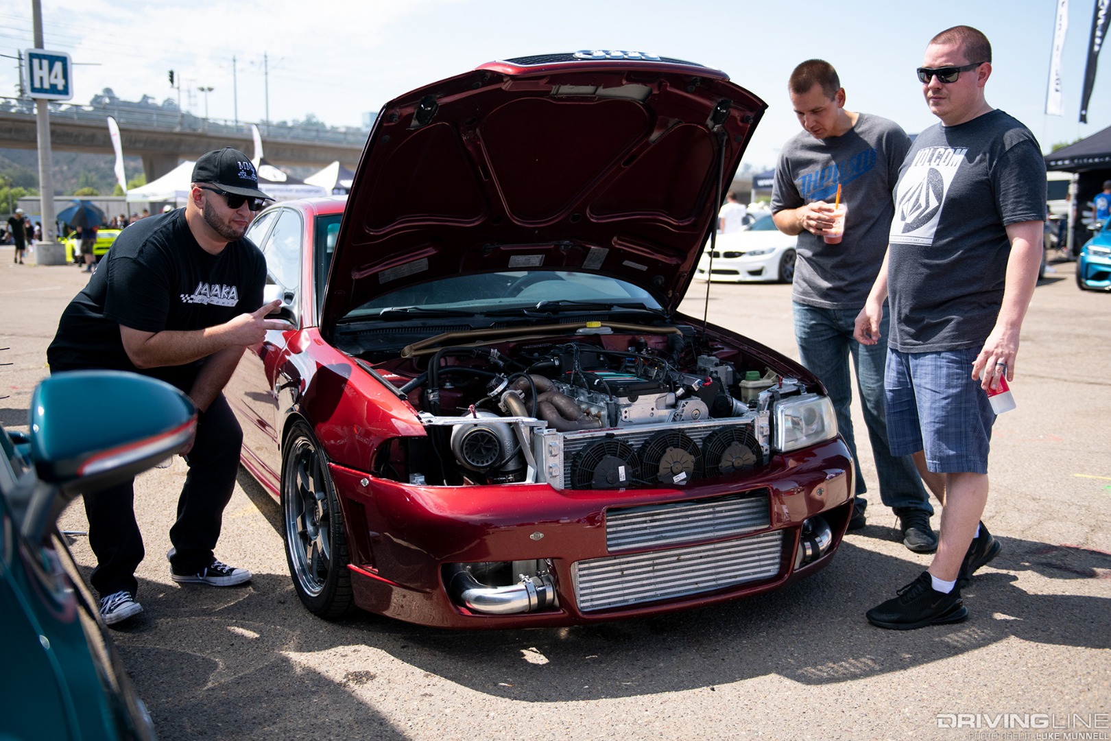 Big SoCal Euro World's Fastest Audi RS 3 front and engine