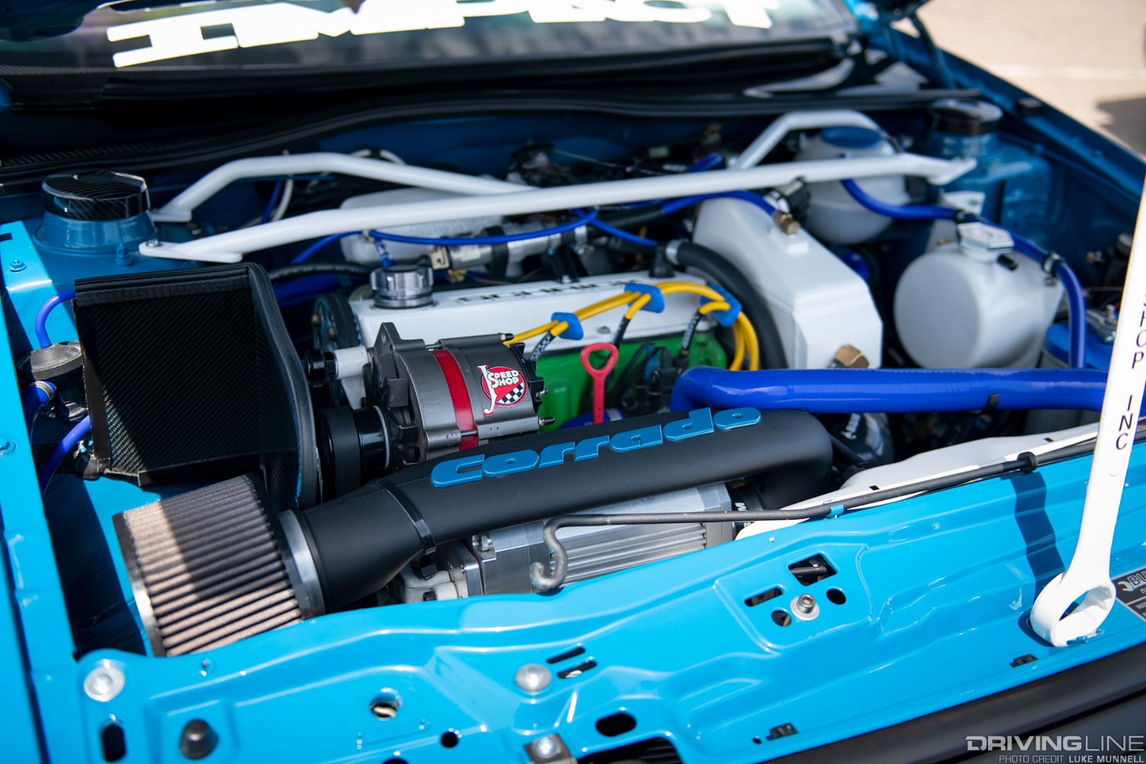 Big SoCal Euro Ebayblt VW Corrado Sprint X supercharger G60 engine bay