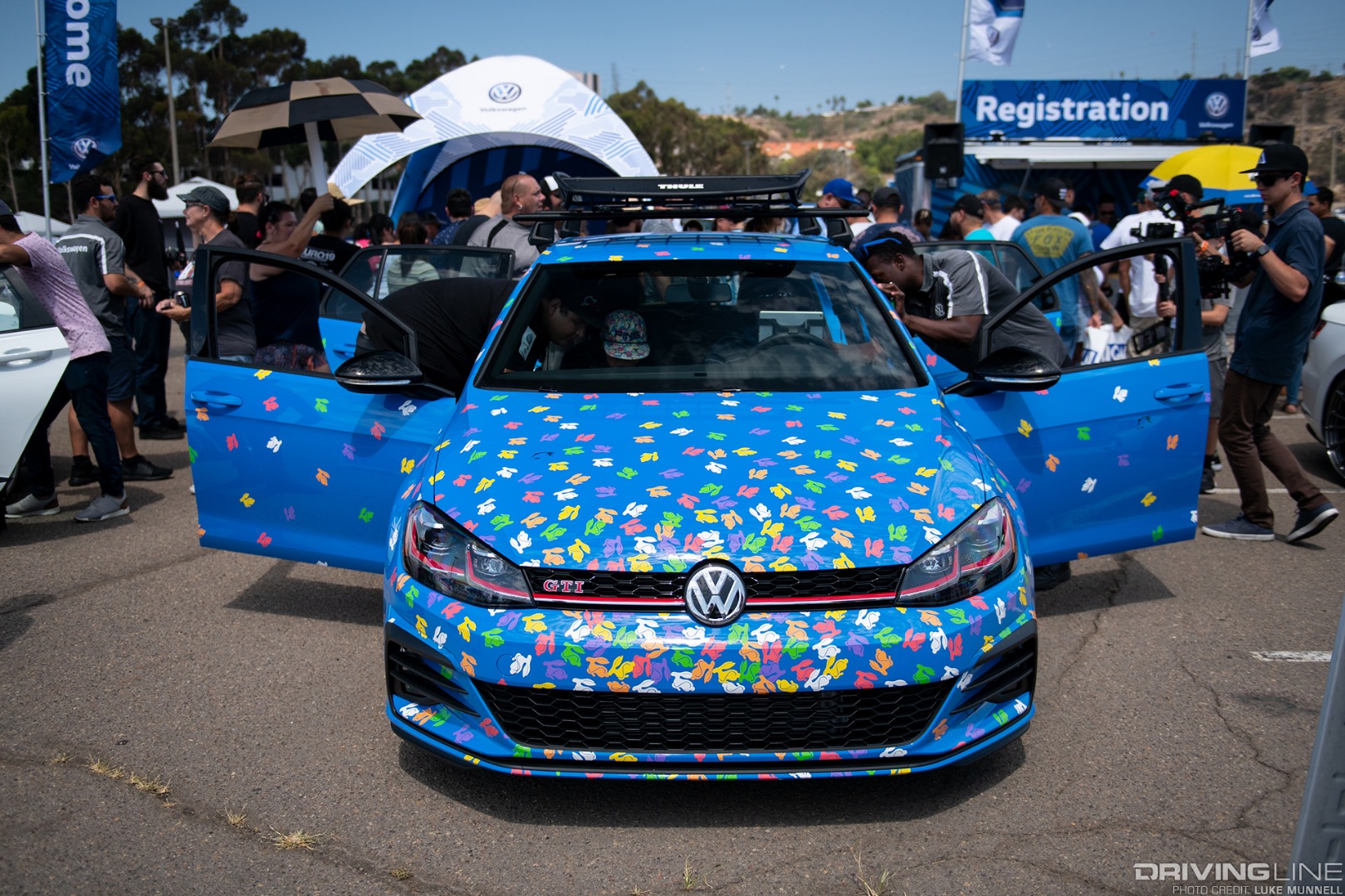 Big SoCal Euro blue confetti Volkswagen VW Golf GTI