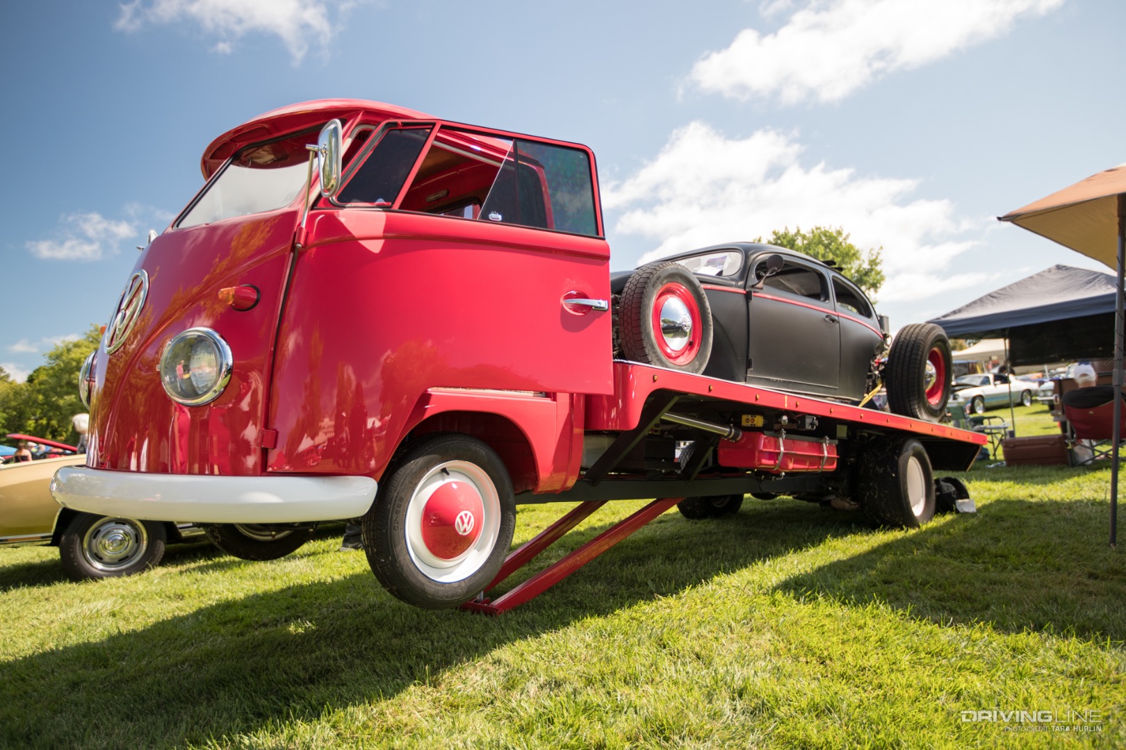VW flatbed with hydraulics