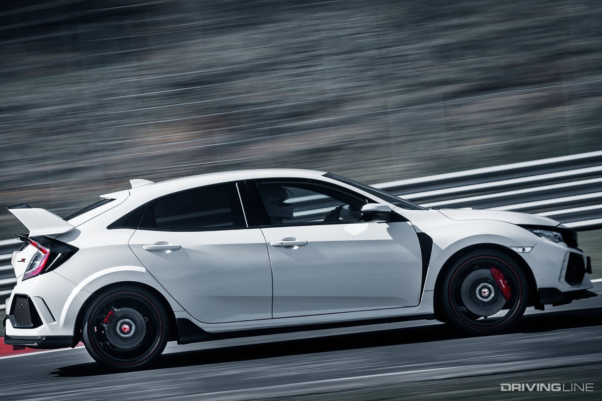 Honda Civic Type R Championship White on Track