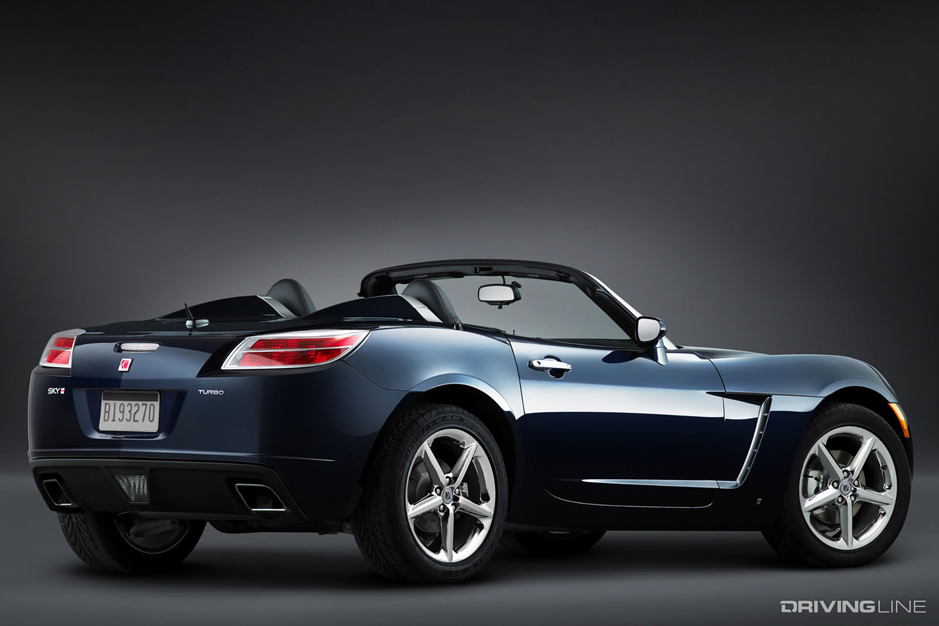 Saturn Sky Red Line Blue Rear View