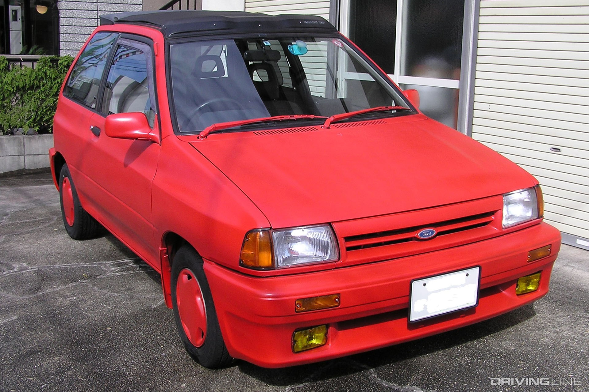 Ford Festiva Red Canvas Top Japan
