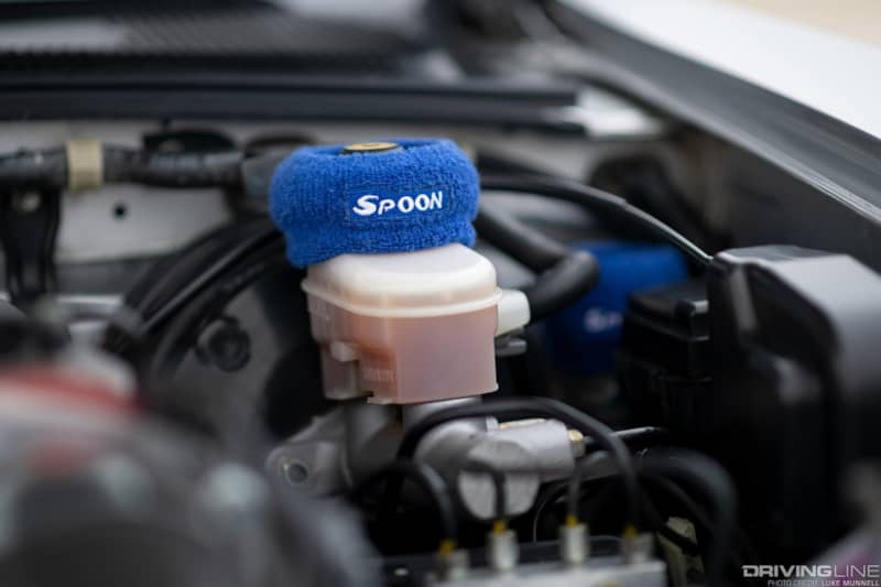 AJ Jaquias Honda S2000 on Nitto NT01 - brake fluid reservoir with spoon Sports sock