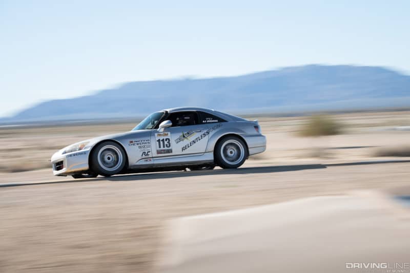 AJ Jaquias Honda S2000 on Nitto NT01 - AJ hitting curbing on two wheels