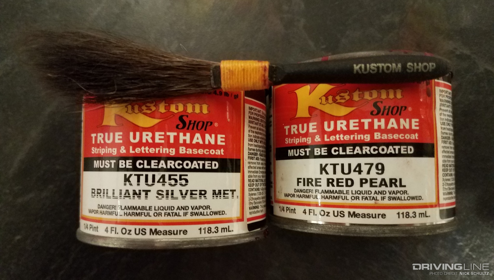 Pearls and metallic pinstripping paint