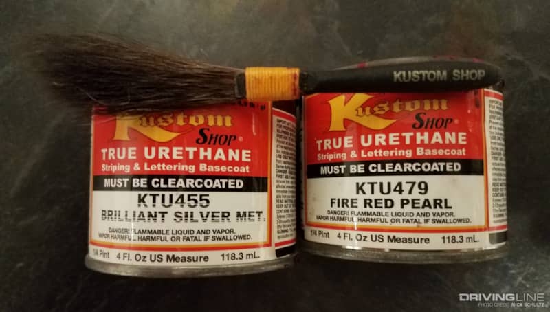 Pearls and metallic pinstripping paint