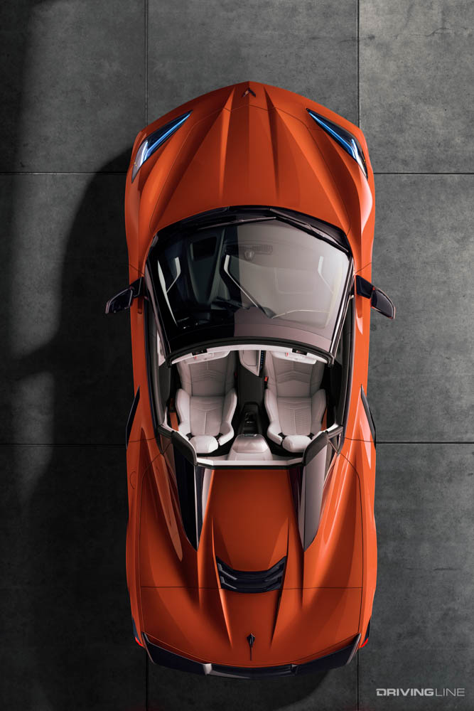 2020 C8 Corvette Stingray Convertible top view