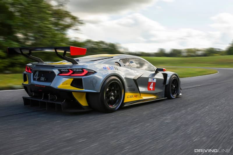 2020 C8R Corvette Race Car on Track