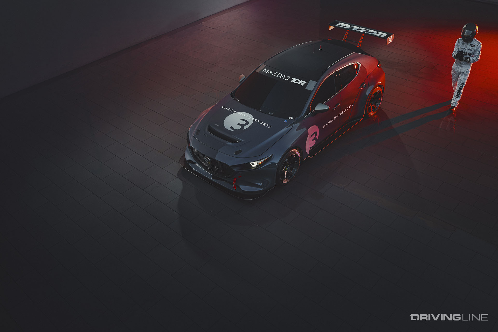 2020 Mazda3 TCR Rear Race Car Top View