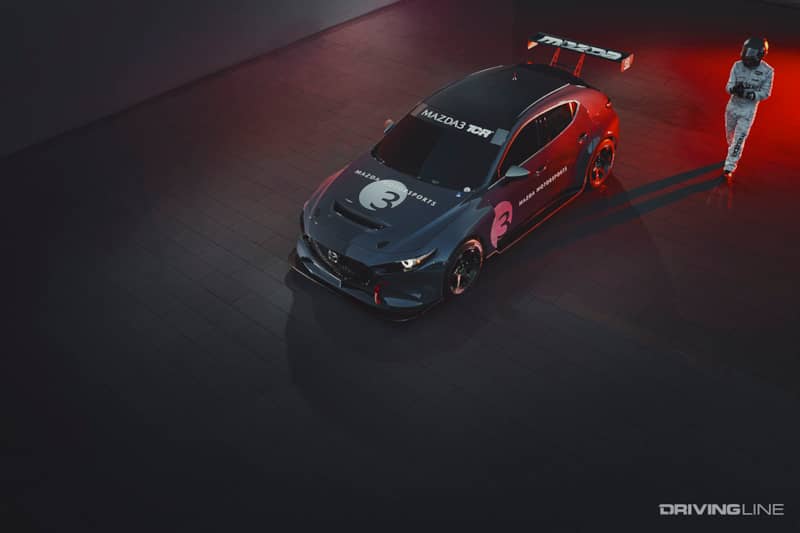 2020 Mazda3 TCR Rear Race Car Top View