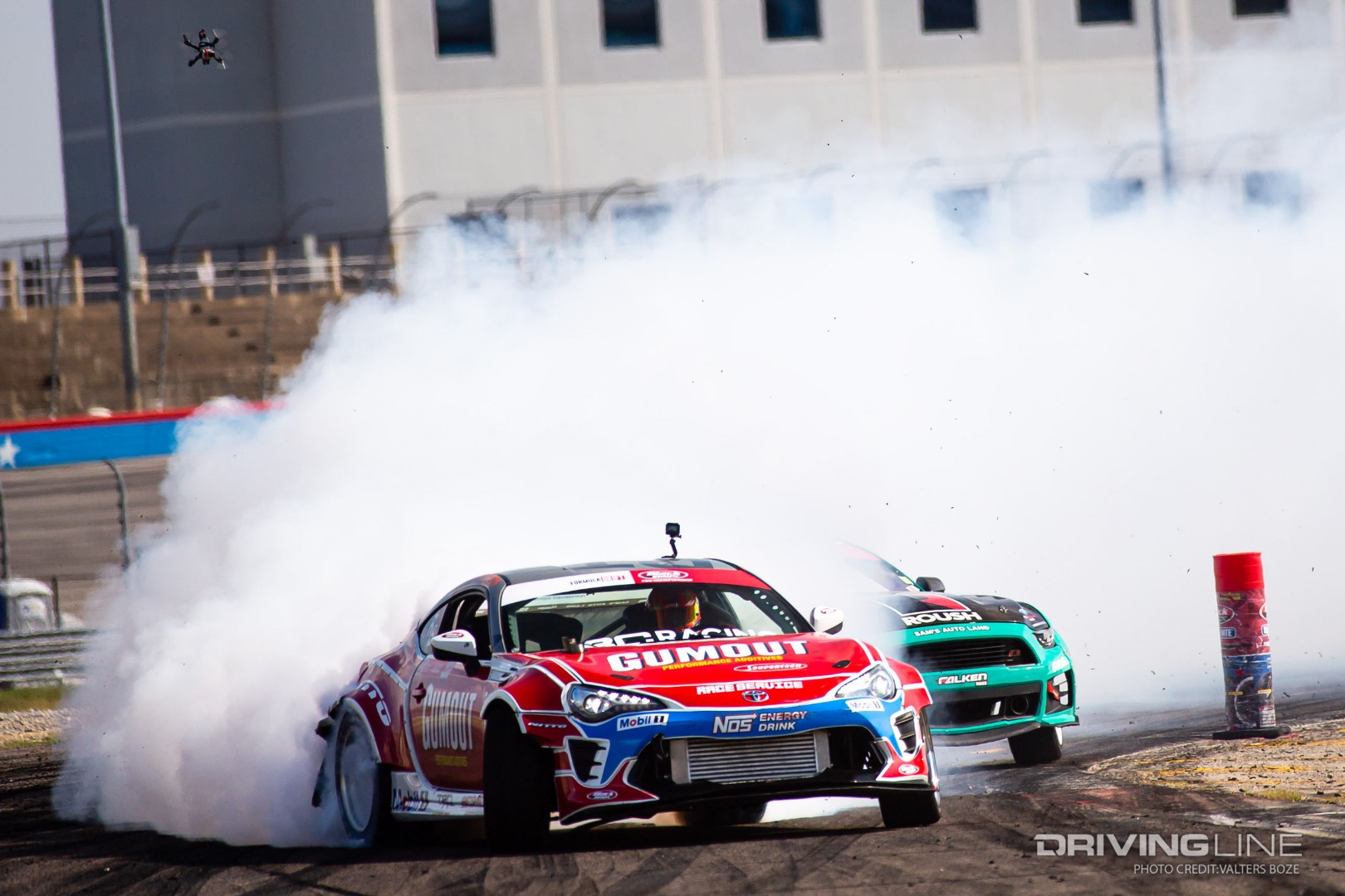 Ryan Tuerck defeated Justin Pawlak in his Top 32 tandem battle at Formula Drift Texas
