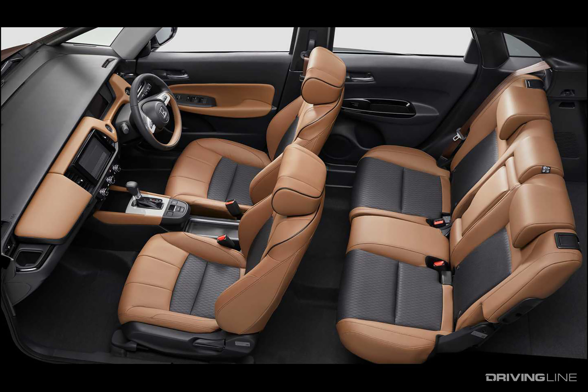 2020 Honda Fit Interior Brown Leather