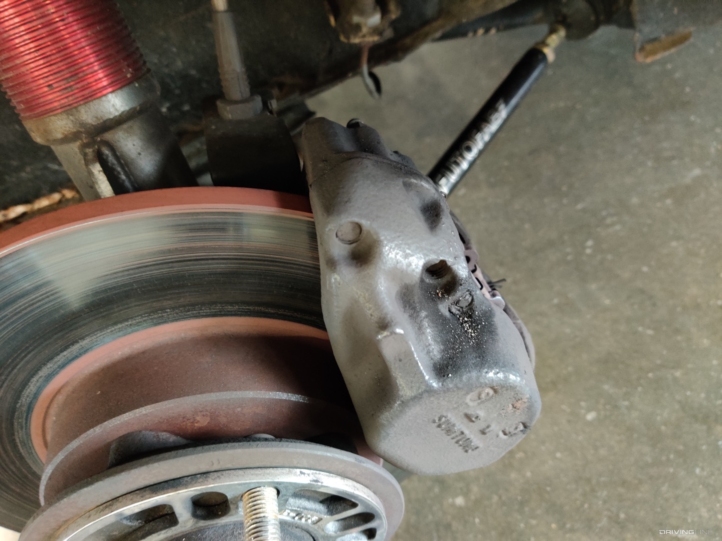 Single-piston brake caliper