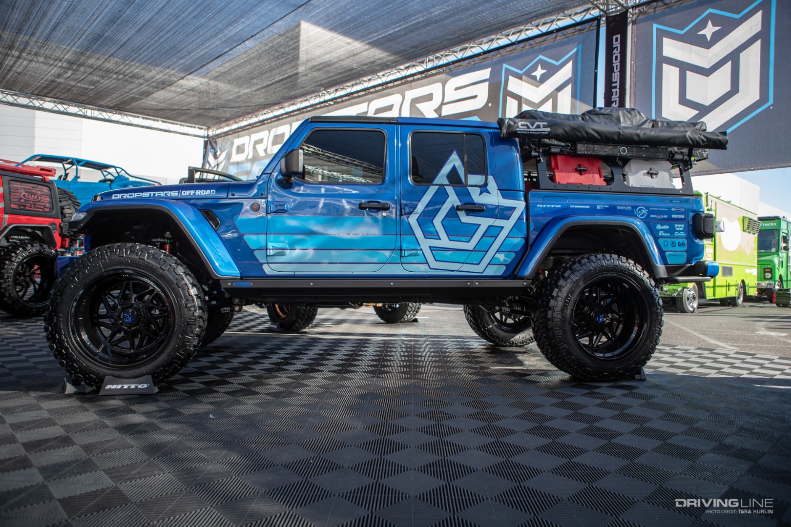 Jeep Gladiator with nitto trail grappler tire at SEMA