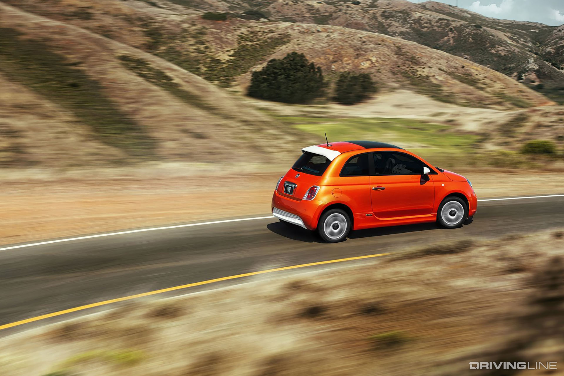 Fiat 500E 2014 Orange