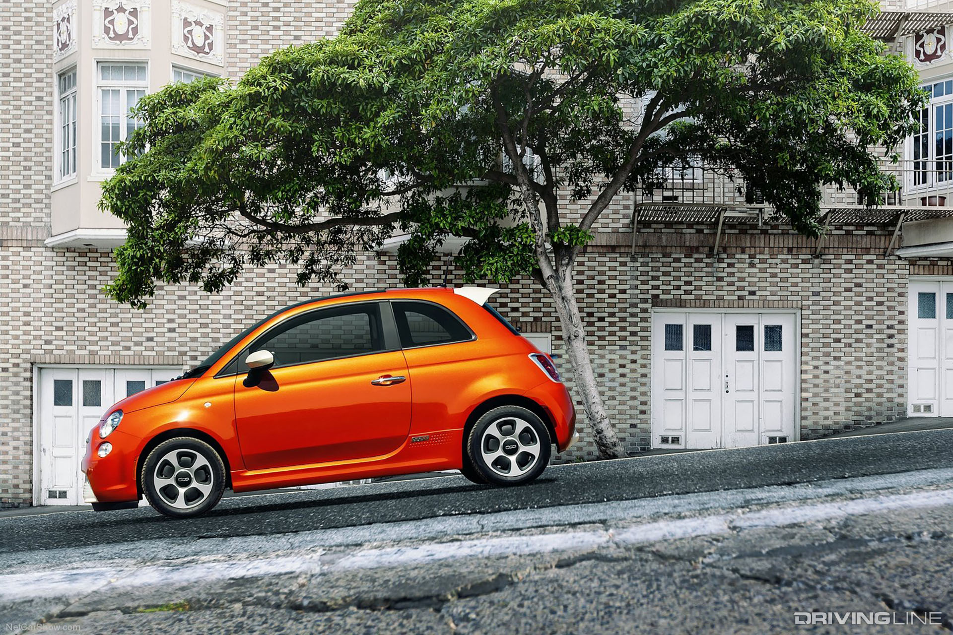 2014 Fiat 500e Electric Orange