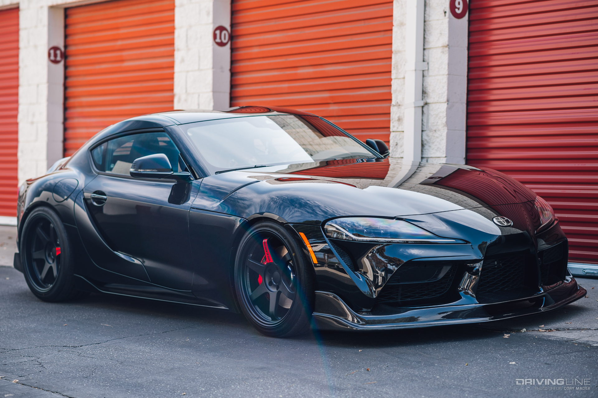 Black GR Supra on TE37 and Nitto INVO