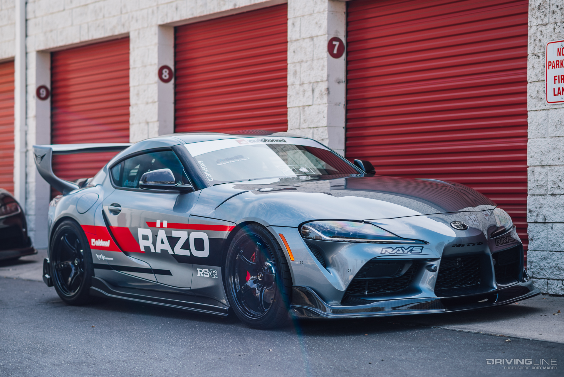 Grey GR Supra on Nitto NT555 G2