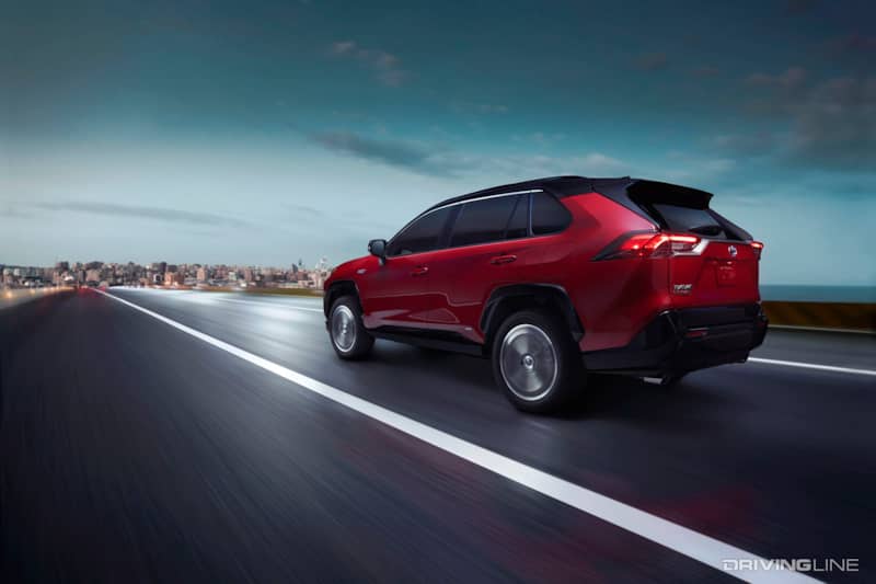 2021 Toyota RAV4 Prime Red Rear View