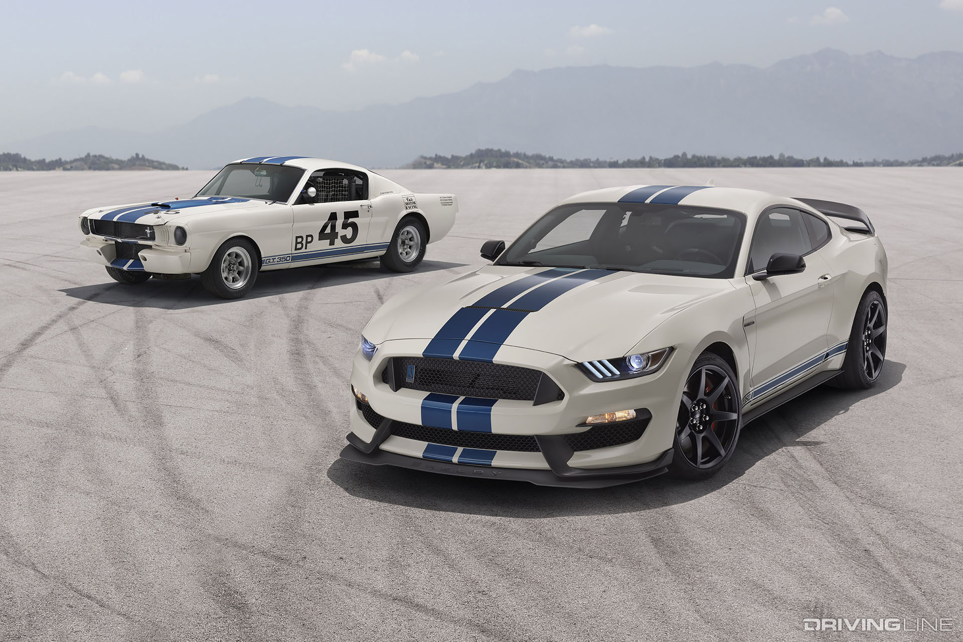 2020 and 1965 Ford Mustang Shelby GT350 Heritage Edition