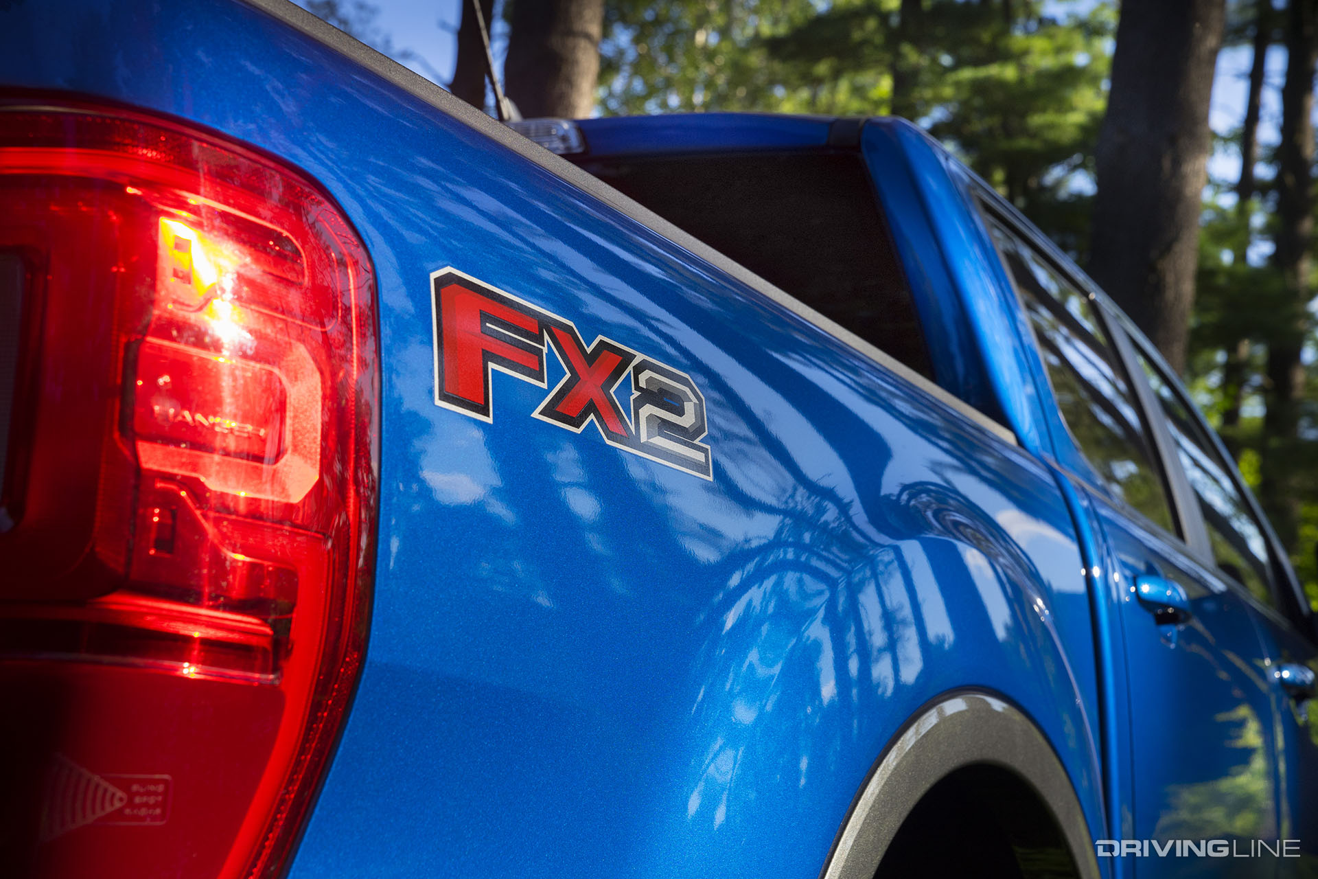 2020 Ford Ranger FX2 Blue taillight detail
