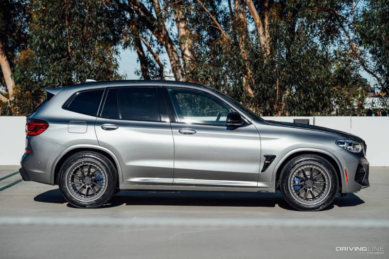 BMW X3 M Competition on Nitto NT420V passenger Side Profile