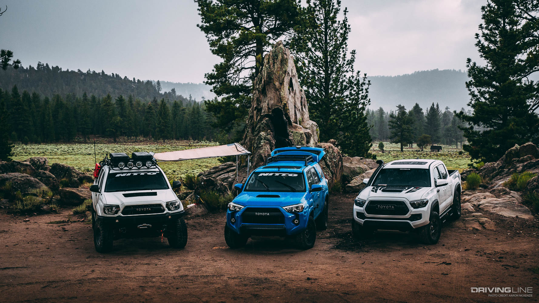 Three Toyotas at Holcomb Valley Trail