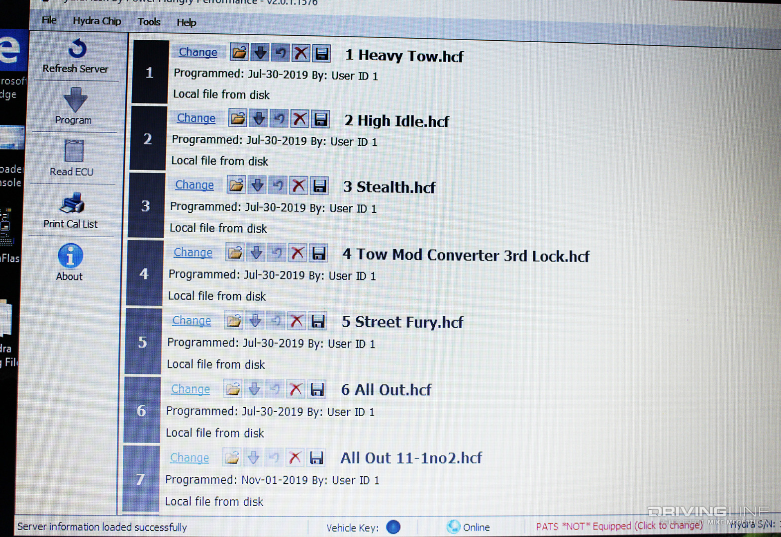 Calibration Programming Hydra Chip