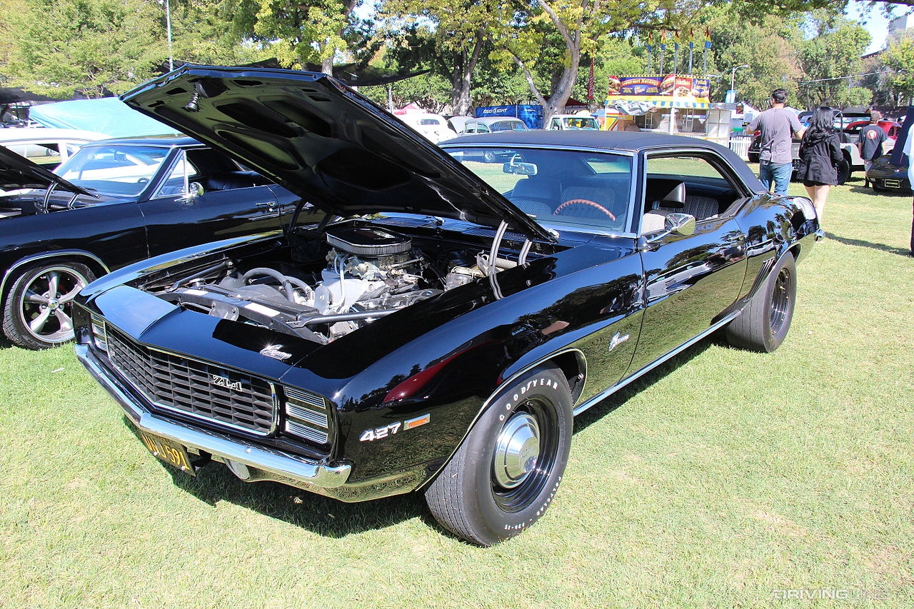 Black COPO Camaro at Car Show.